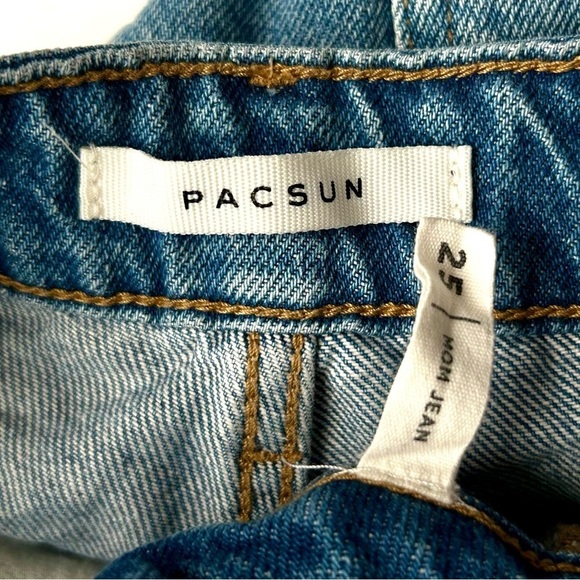 PacSun Mom Jean Medium Light Wash High Rise Jeans Size 25 - Picture 12 of 15